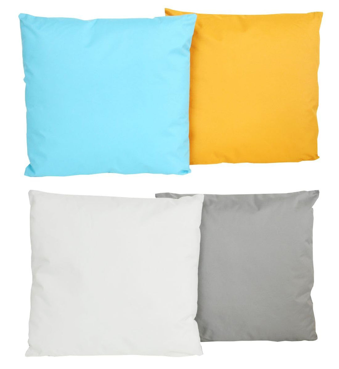 JACK 4X 2-farbiges Wende Outdoor Lounge Kissen 45x45cm Dekokissen inkl. Füllung Wasserfest Sitzkisse