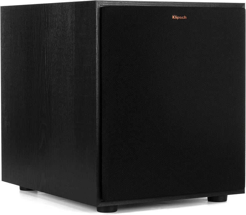 Klipsch R-100SW Subwoofer, Schwarz Single, Single