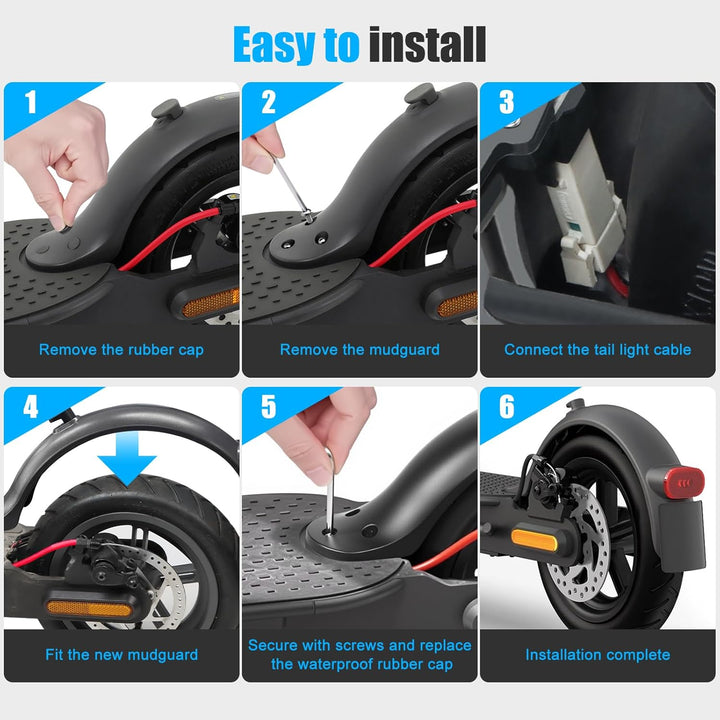 Hinterer Kotflügel für Xiaomi Pro/Pro 2 / 1S Electric Scooter, Xiaomi E Scooter Zubehör Schutzblech