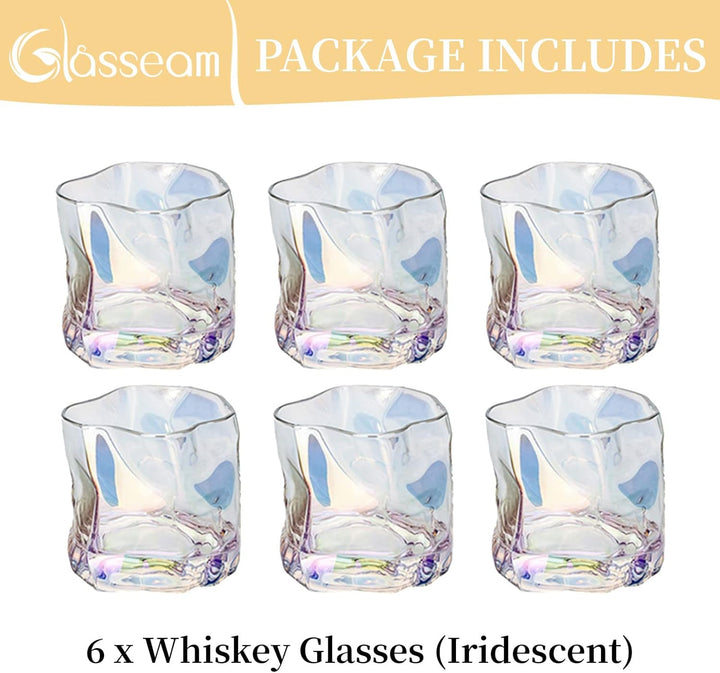 Whiskey Gläser Set Whisky Glas: 6 Stück Edel Rum Tumbler Weingläser Ohne Stiel Männer Papa Scotch Vo