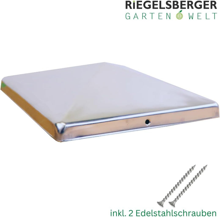 Gartenwelt Riegelsberger Pfostenkappe 201x201 mm Edelstahl Pyramidenform | Für 200x200 mm Kantholzpf