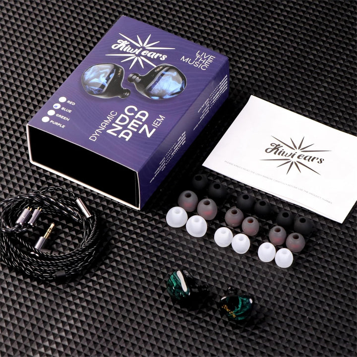 LINSOUL Kiwi Ears Cadenza 10mm Beryllium Dynamic Driver IEM 3D Printed with Detachable Interchangeab