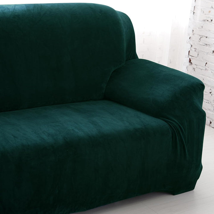 Dicke Samt Sofa Überwürfe Sofabezug mit einem Kissenbezug, Superweicher Elastische Sofa Abdeckung in