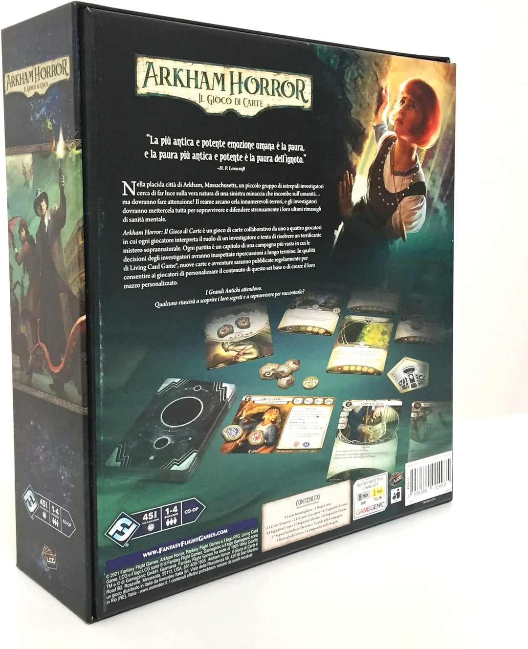 Asmodee - Arkham Horror: Das Kartenspiel, LCG, Basisset aktualisiert 2021-1-4 Spieler, 14+ Jahre, En