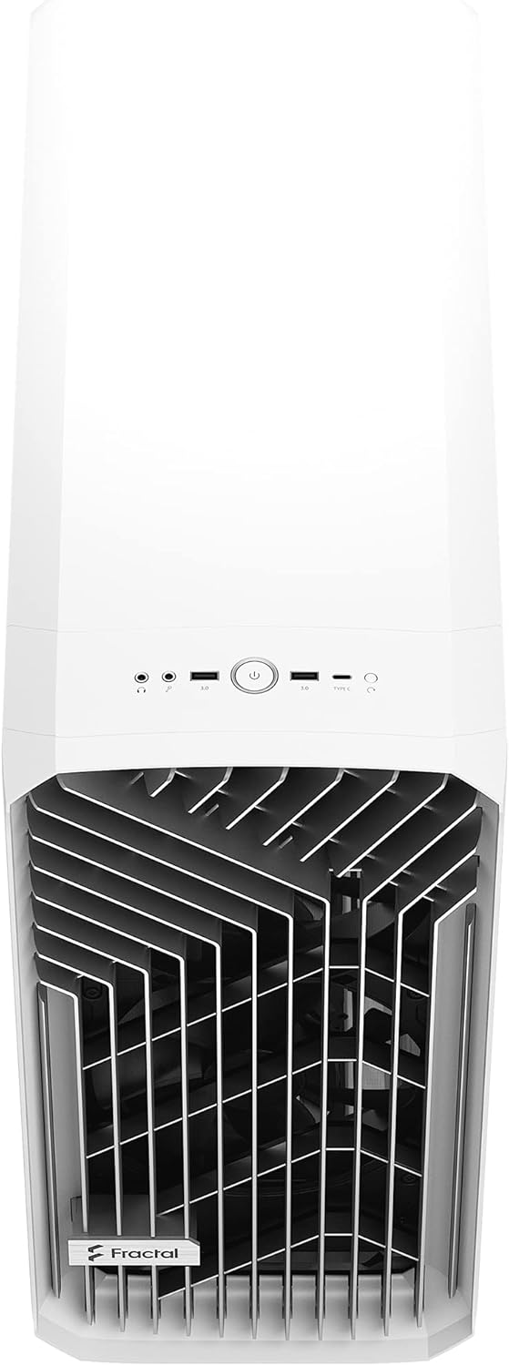 Fractal Design Torrent White - Clear Tint Tempered Glass Side Panel - Open Grille for Maximum air In
