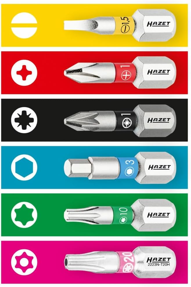 Hazet 853-2 Steckschlüssel-Sortiment, 1/4-Zoll-Vierkant, 35-teilig, farbe