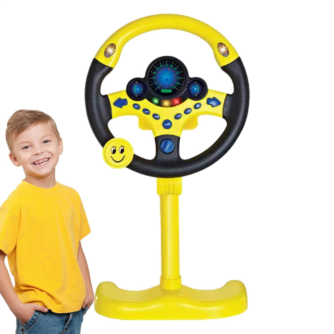 Portables Kinder Lenkradspielzeug, Simulation eines Autolenkrades mit interessanten Geräuschen und M