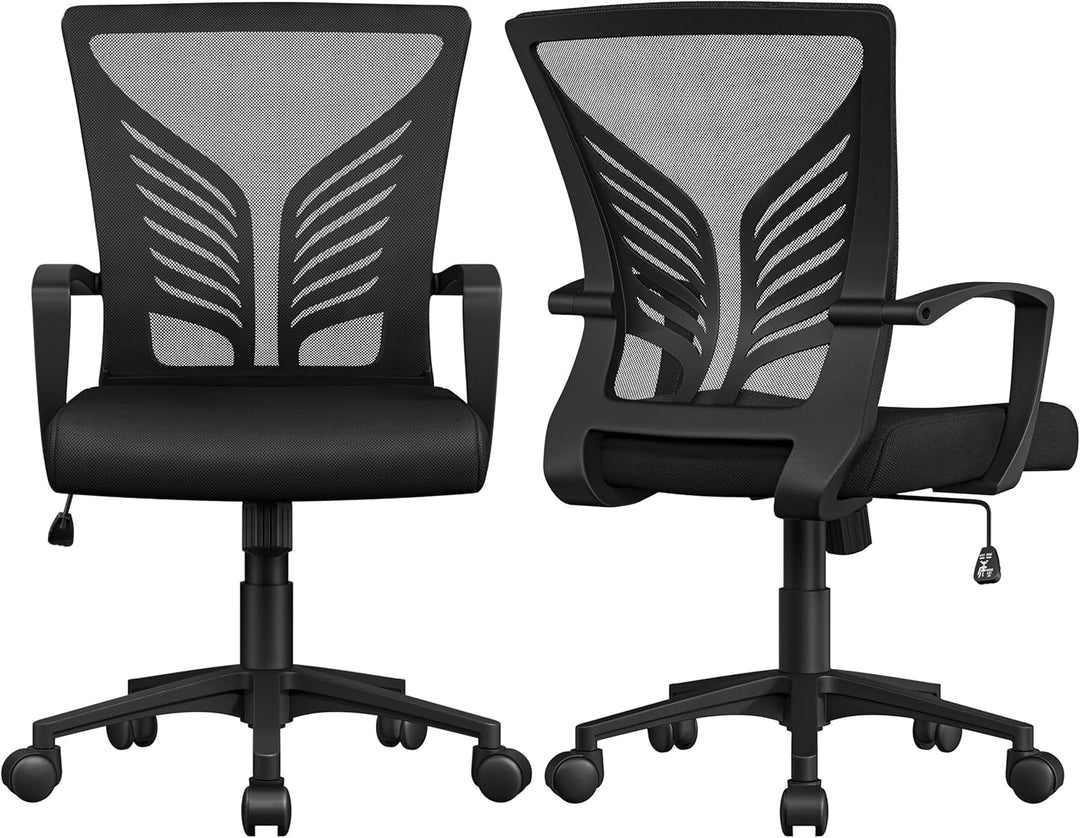 Yaheetech Bürostuhl Ergonomisch Schreibtischstuhl mit Schaukelfunktion Drehstuhl mit Gepolstertem Si