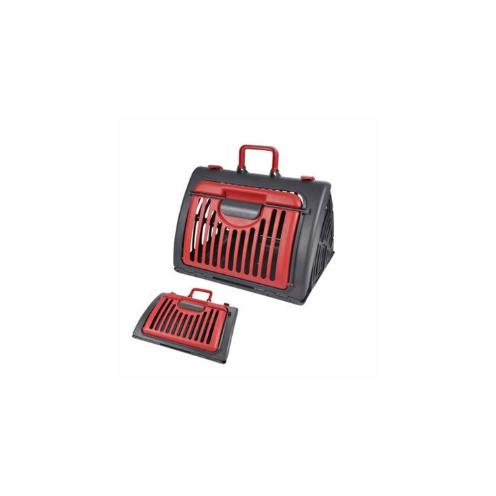 Transportbox, faltbar, Kunststoff, 46 x 35 x 33 cm, Anthrazit Rot