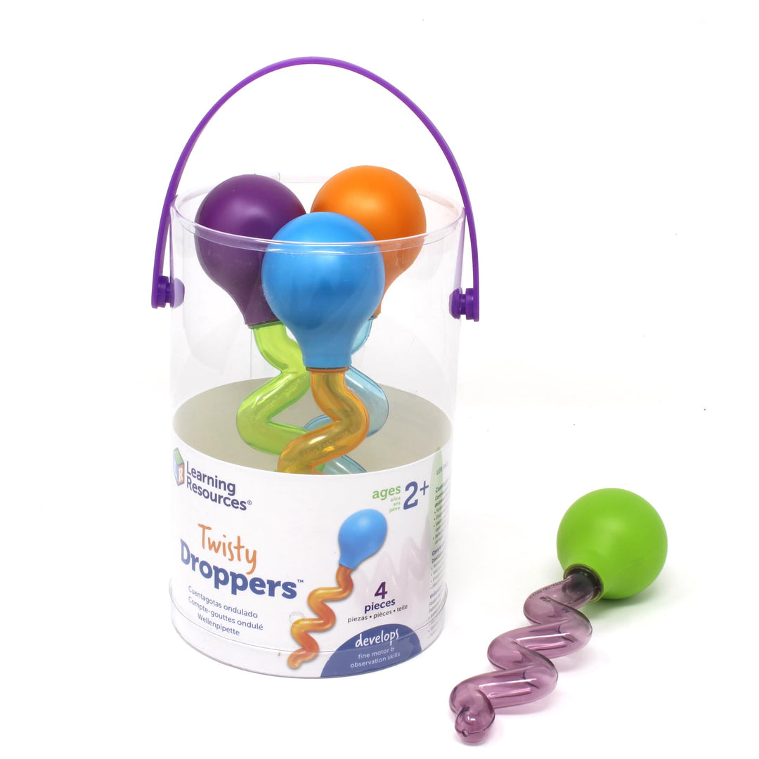 Learning Resources Twisty Droppers, ab 2 Jahren, Pipetten für Kinder, Feinmotorik-Förderung, Sensori
