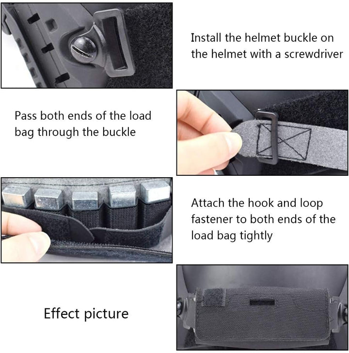 DONGKER Helmgewicht Tasche,Tactical Helmet Pouch Zubehör Balancing Backpack mit 5 Gegengewicht Mud,