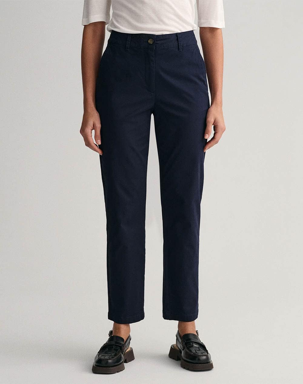 GANT Damen Slim Chinos Klassische Hose, Evening Blue