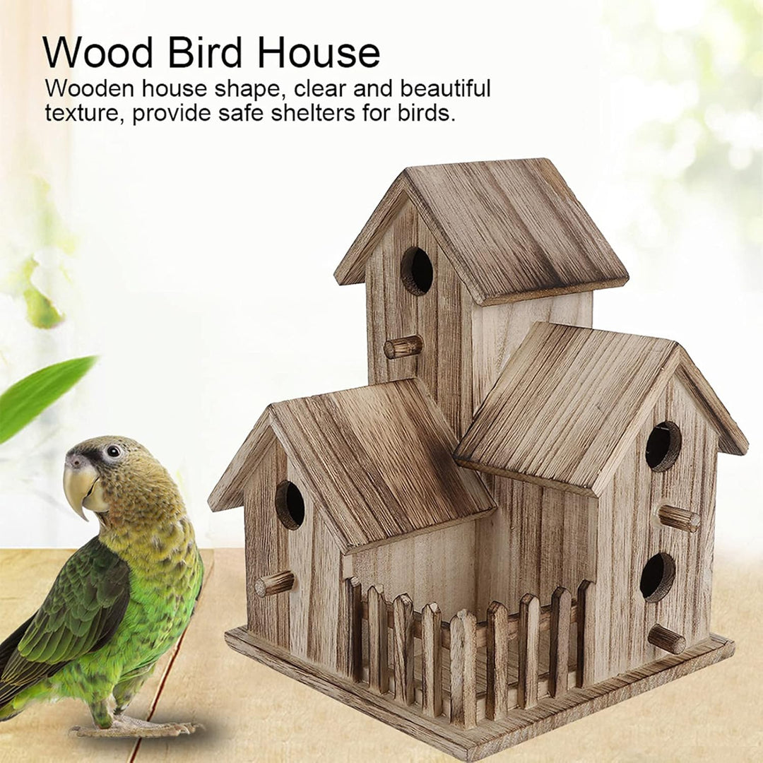 Vogelhaus aus Holz, Nistkasten zum Aufhängen Vogelnistkasten Vogelfutterhaus Kleines Meisen Nistkast