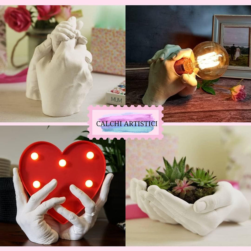 Gipsabdruck Set Hand und fuss 3D Handabdruck Set Kind Erwachsene Paar 2 hände 3D abdruckset. Valenti