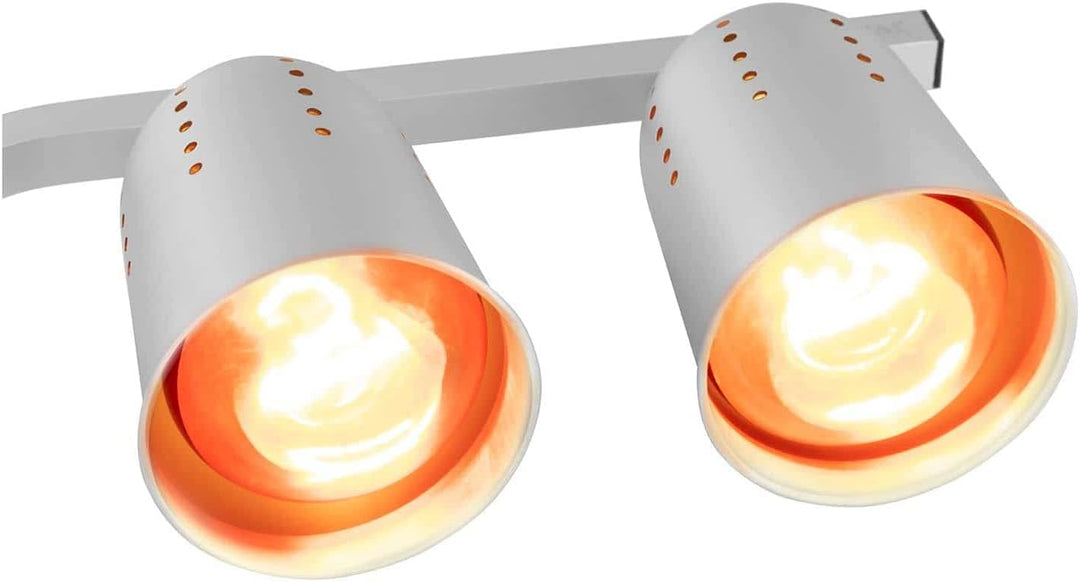 Royal Catering RCPWB-500I Infrarot Wärmebrücke höhenverstellbar 2 Glühbirnen Aluminium Pommeswärmer