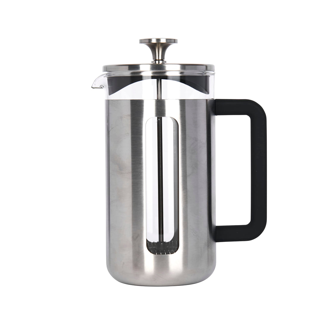 Swell La Cafetière Pisa Cafetière aus gebürstetem Edelstahl, 8 Tassen, silberfarben, in Geschenkverp