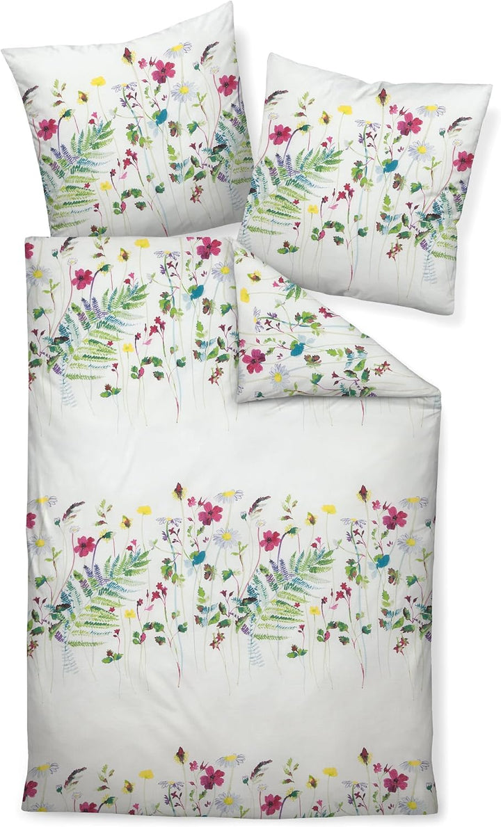 Janine Design Seersucker Bettwäsche Tango 2174-21 paradierot 1 Bettbezug 155 x 220 cm + 1 Kissenbezu