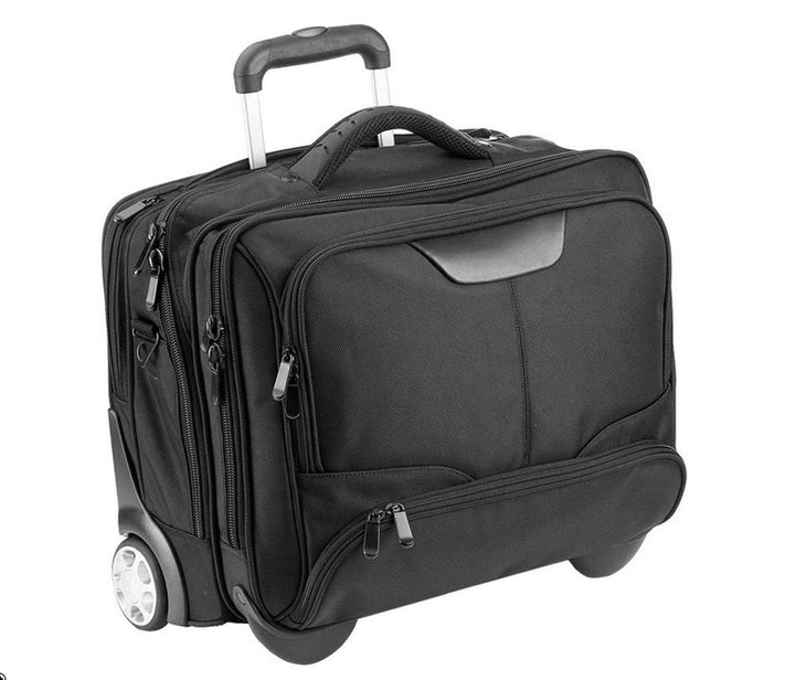 Pilotentrolley Pilotenkoffer Aktentrolley Aktenkoffer Koffer Trolley 47 cm Schwarz Dermata Bowatex