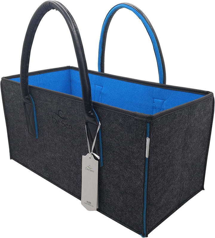 DeSen Deluxe Filztasche Hochwertige Einkaufstasche, Schicke Strandtasche, Henkeltasche, Zeitungskorb