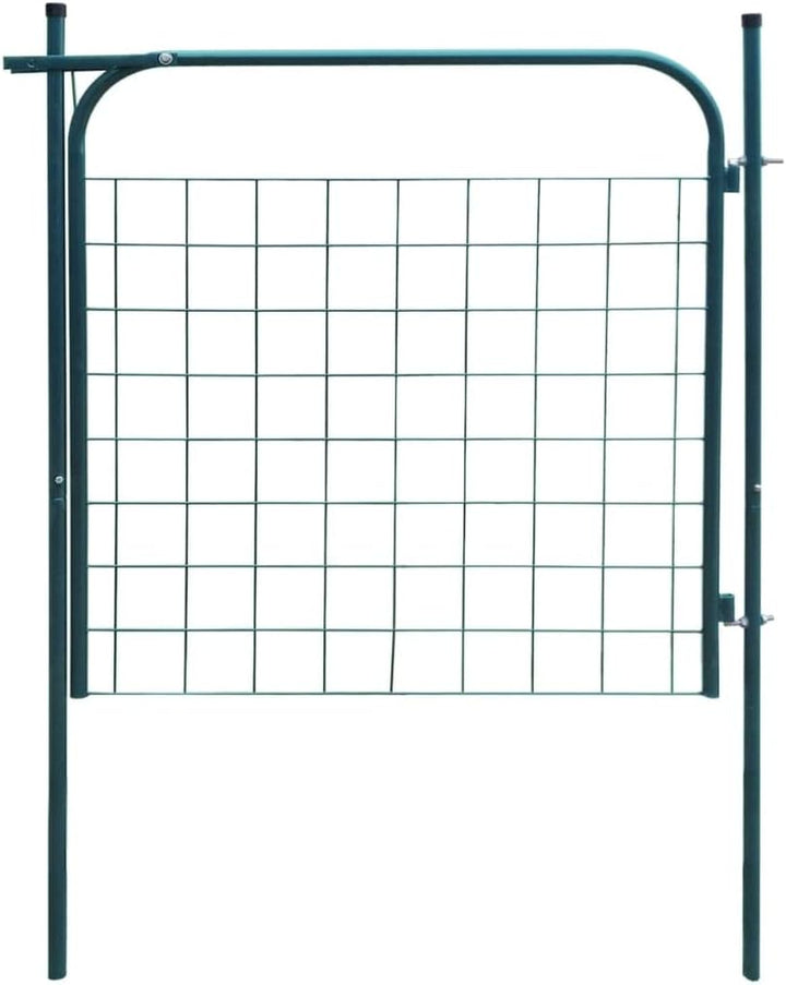 vidaXL Gartenzauntor Metallzauntor Stahl-Tor Tor-Paneel Tor 100 x 100 cm Grün, Grün