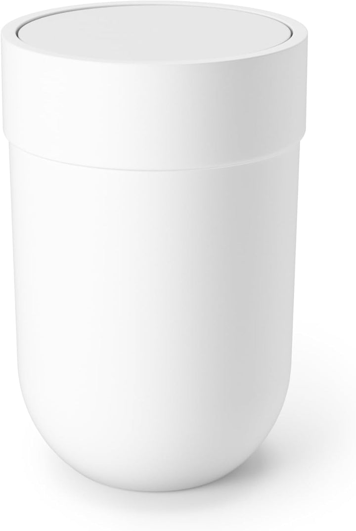 Umbra Touch Abfalleimer mit 6 L Fassungsvermögen und Schwingdeckel – Kosmetikeimer und Papierkorb fü