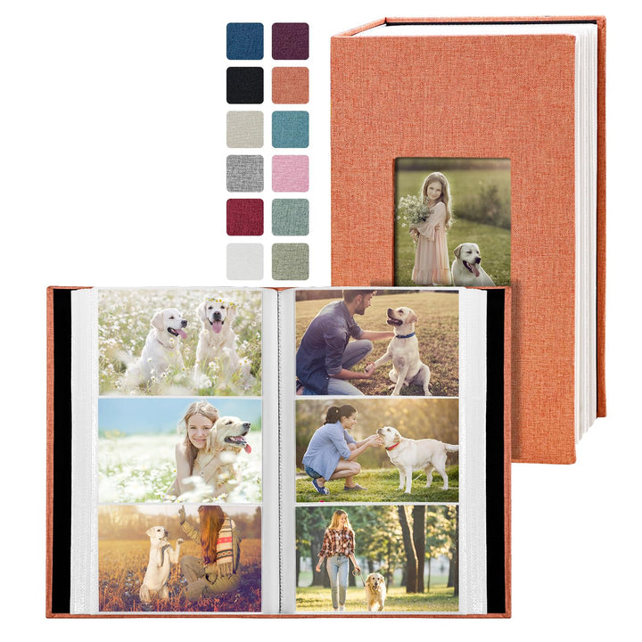 Fotoalbum 10,2 x 15,2 cm mit 420 Taschen, Einsteck-Bilderalben, Leineneinband, Erinnerungsbuch mit F