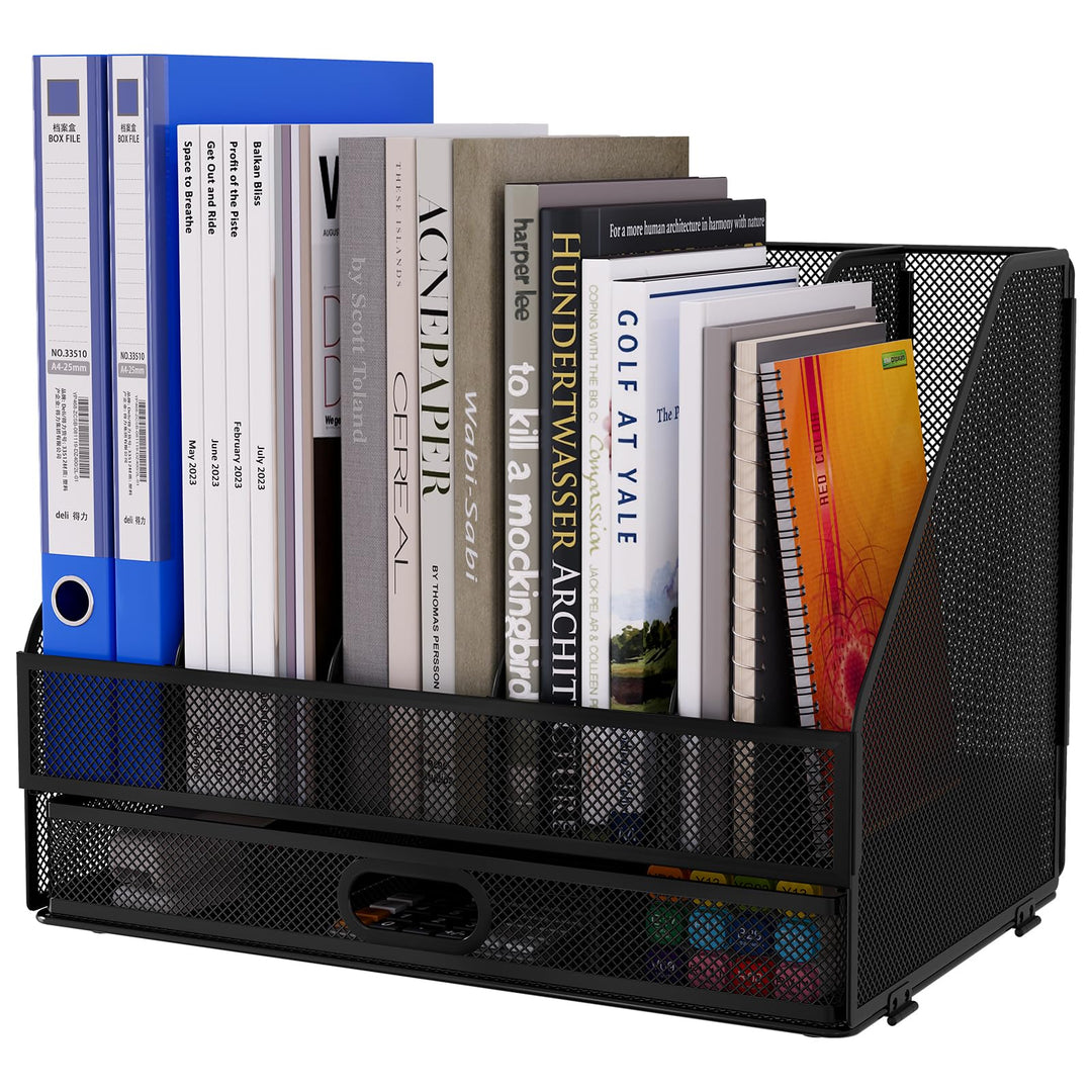 EasyPAG 5 Fächer A4 Metall Büro Schreibtisch Organizer Dokumentenhalter Aktenablage Zeitschriftenhal