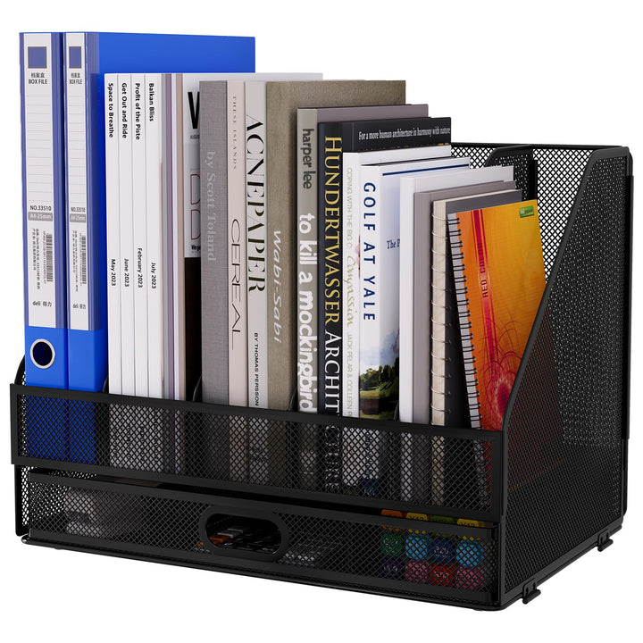 EasyPAG 5 Fächer A4 Metall Büro Schreibtisch Organizer Dokumentenhalter Aktenablage Zeitschriftenhal