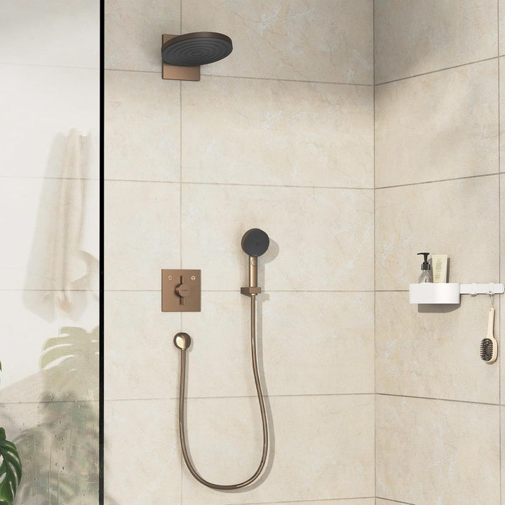hansgrohe DuoTurn E - Duscharmatur Unterputz für 2 Verbraucher, Mischbatterie Dusche eckig, Einhebel