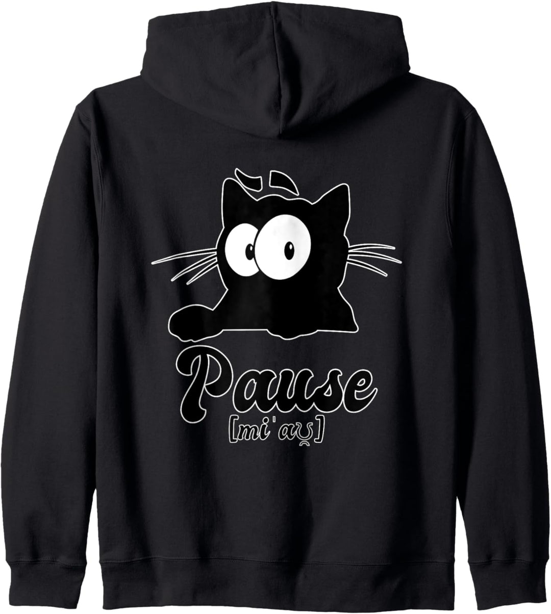 Schwarze Katze - Black Cat Pausenjacke - Komm kuscheln jetzt Kapuzenjacke