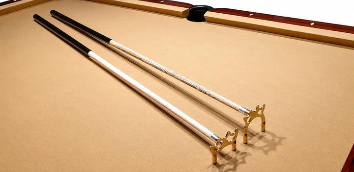 John West Brückenqueue Set, 2 Billard Brückenqueues, 145 cm | Hohe Messingbrücke, Flache Messingbrüc