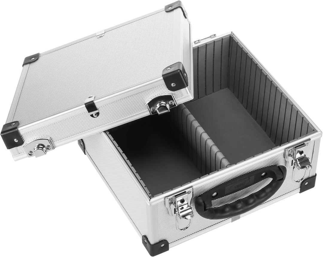 CD Koffer für 40 Standard CD Cases - 29,5 x 29 x 18,5 cm - Silber 40 CD's silber, 40 CD's silber