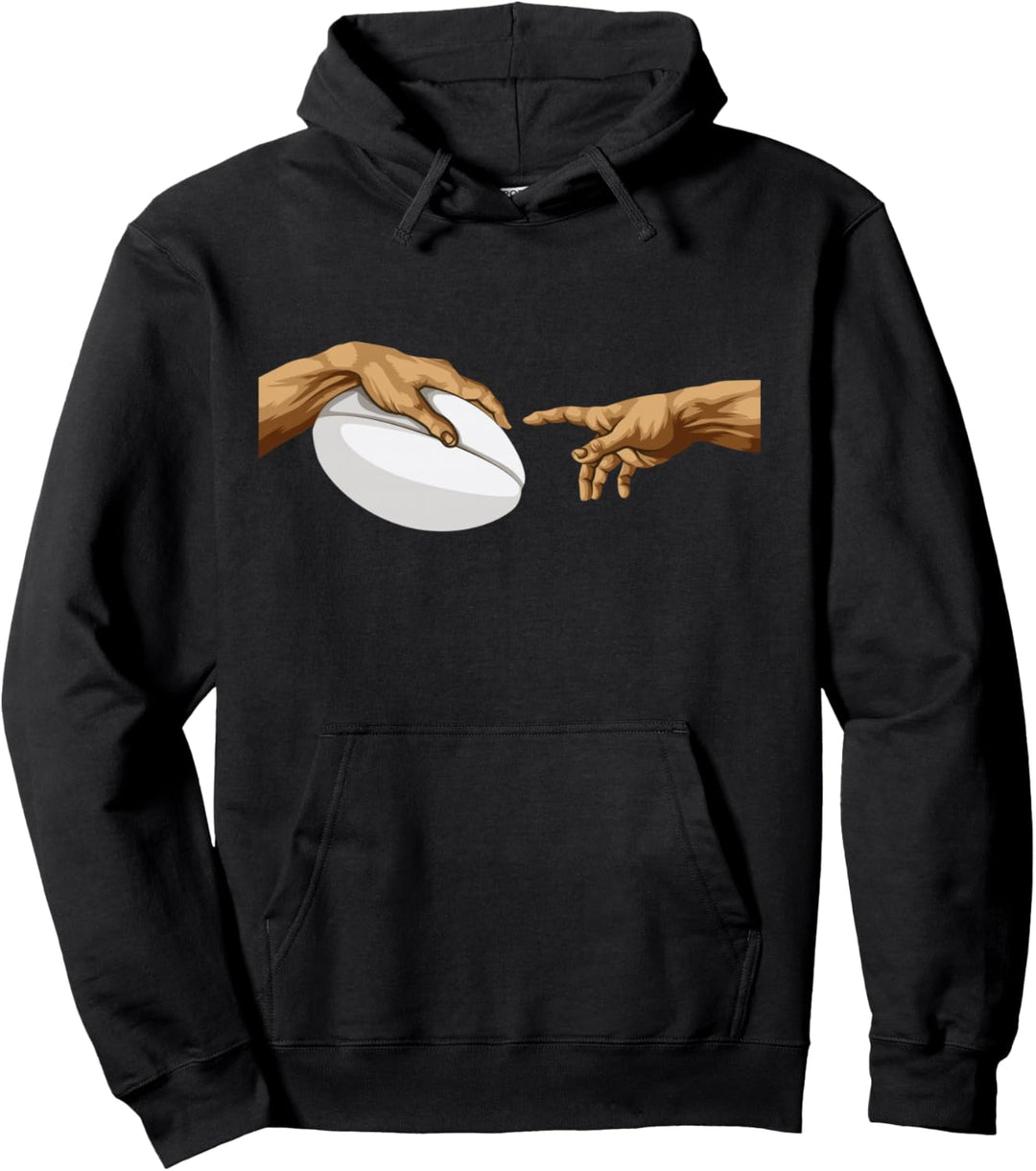 Rugby "Die Erschaffung Adams" Michelangelos Hand Pullover Hoodie