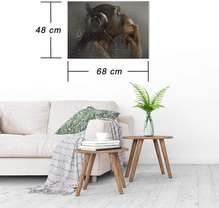 Ulmer Puzzleschmiede - Puzzle „Sound of Evolution“ - Klassisches 1000 Teile Puzzle – Kunst-Motiv AFF