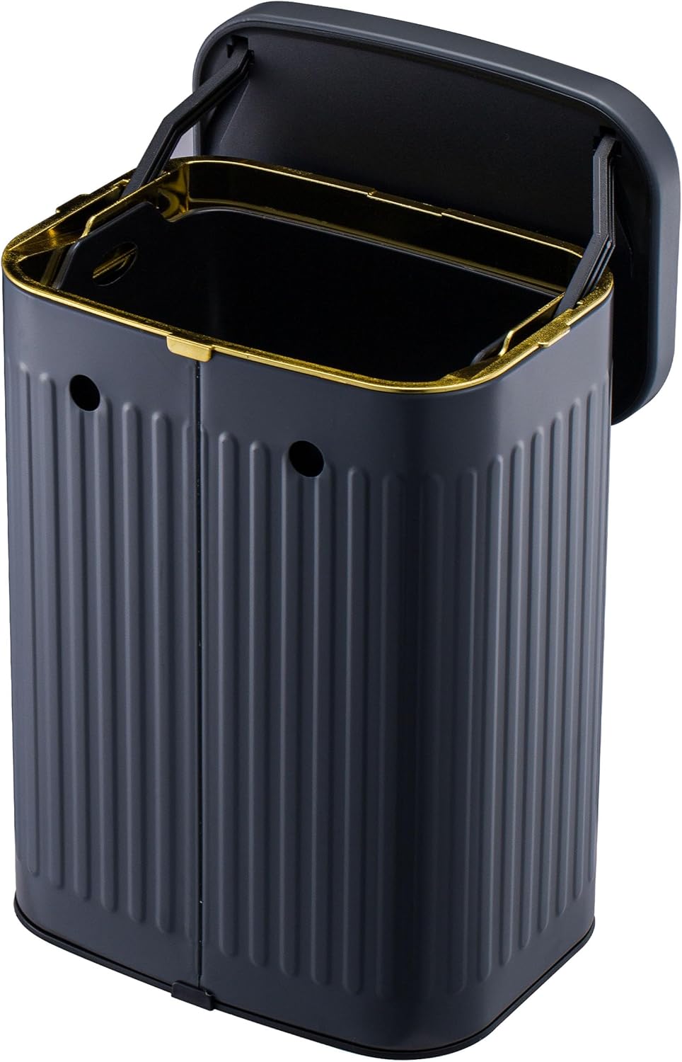 7L Kohlenstoffstahl-Mülleimer Tür-Kompostbehälter Wandmontage Kompostbehälter für Arbeitsplatte Küch
