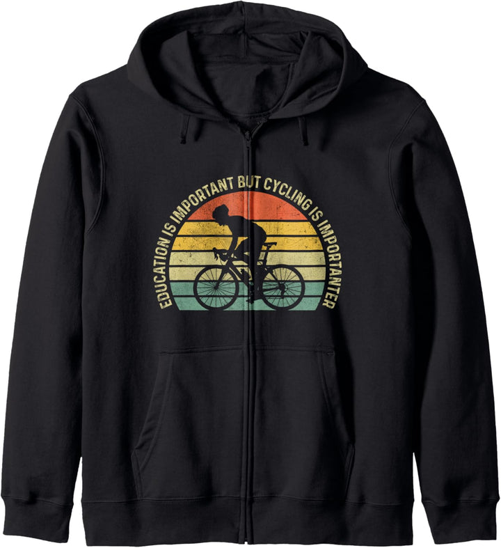 Education Is Important But Cycling Is Importanter Vintage Kapuzenjacke