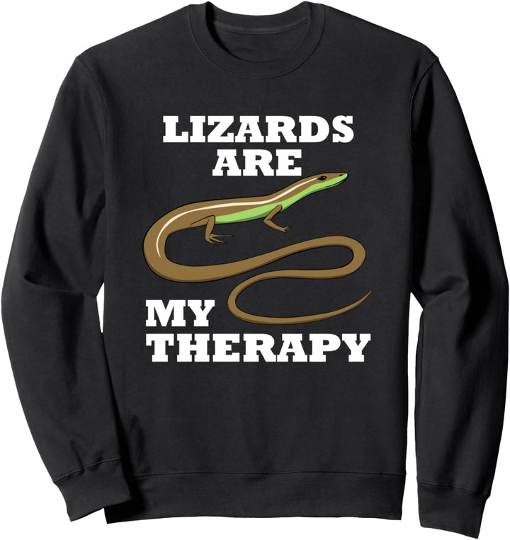 Eidechse als Therapie Ironisch Echse Reptilien Sweatshirt