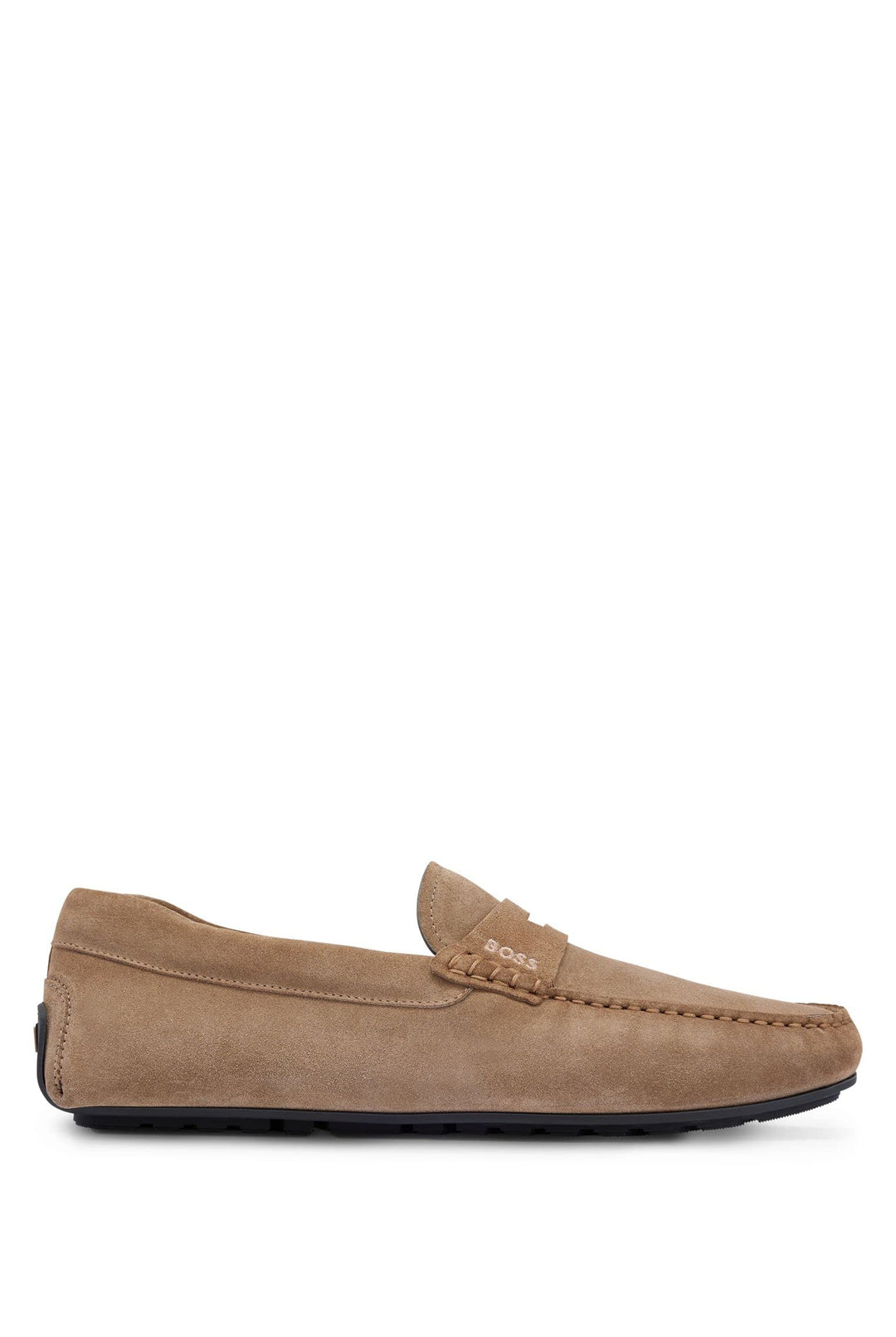 BOSS Herren Noel Mocc Mokassins aus Veloursleder mit Branding Grösse 40 EU Medium Beige260, 40 EU Me