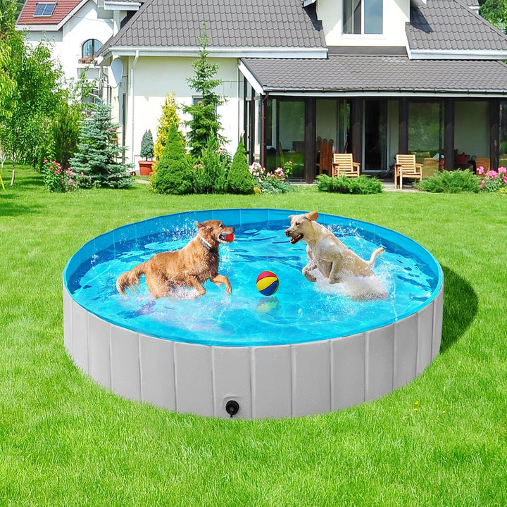 Yaheetech Hundepool für Hunde, Swimmingpool 100/120/140/160 x 30 cm, Hund Planschbecken Schwimmbecke