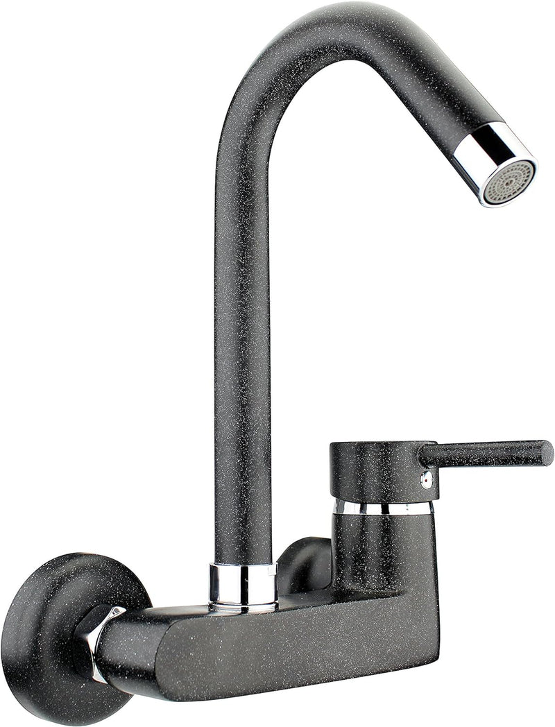 ATCO® Wandarmatur Küche Spültischarmatur Wasserhahn Einhebelmischer Küchenarmatur Einhandmischer Spü