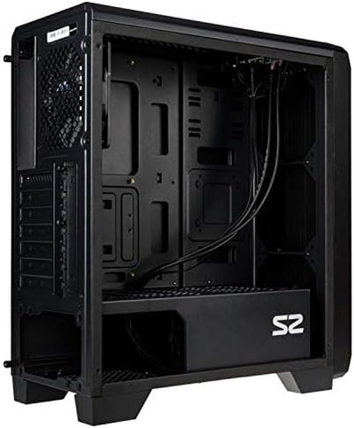 Zalman S2 PC Midi Tower ATX Gehäuse mit Lüfter, Computer Case ATX Gaming, PC Gehäuse Durchsichtig mi