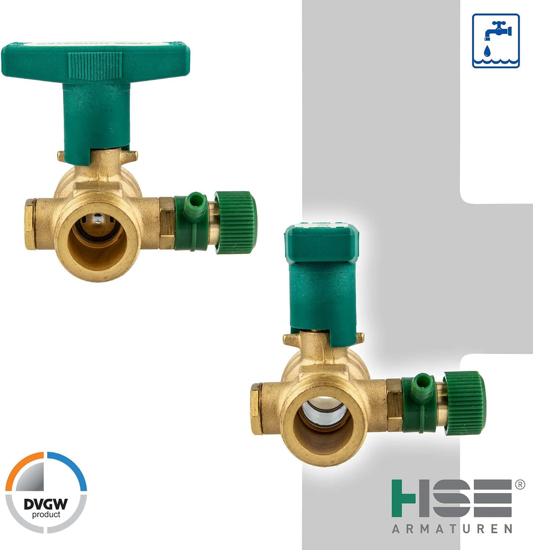 UNIWATER 1 1/4 (5/4) Zoll - DN 25 Trinkwasser-Kugelhahn mit Entleerung, Aussengewinde x Aussengewind