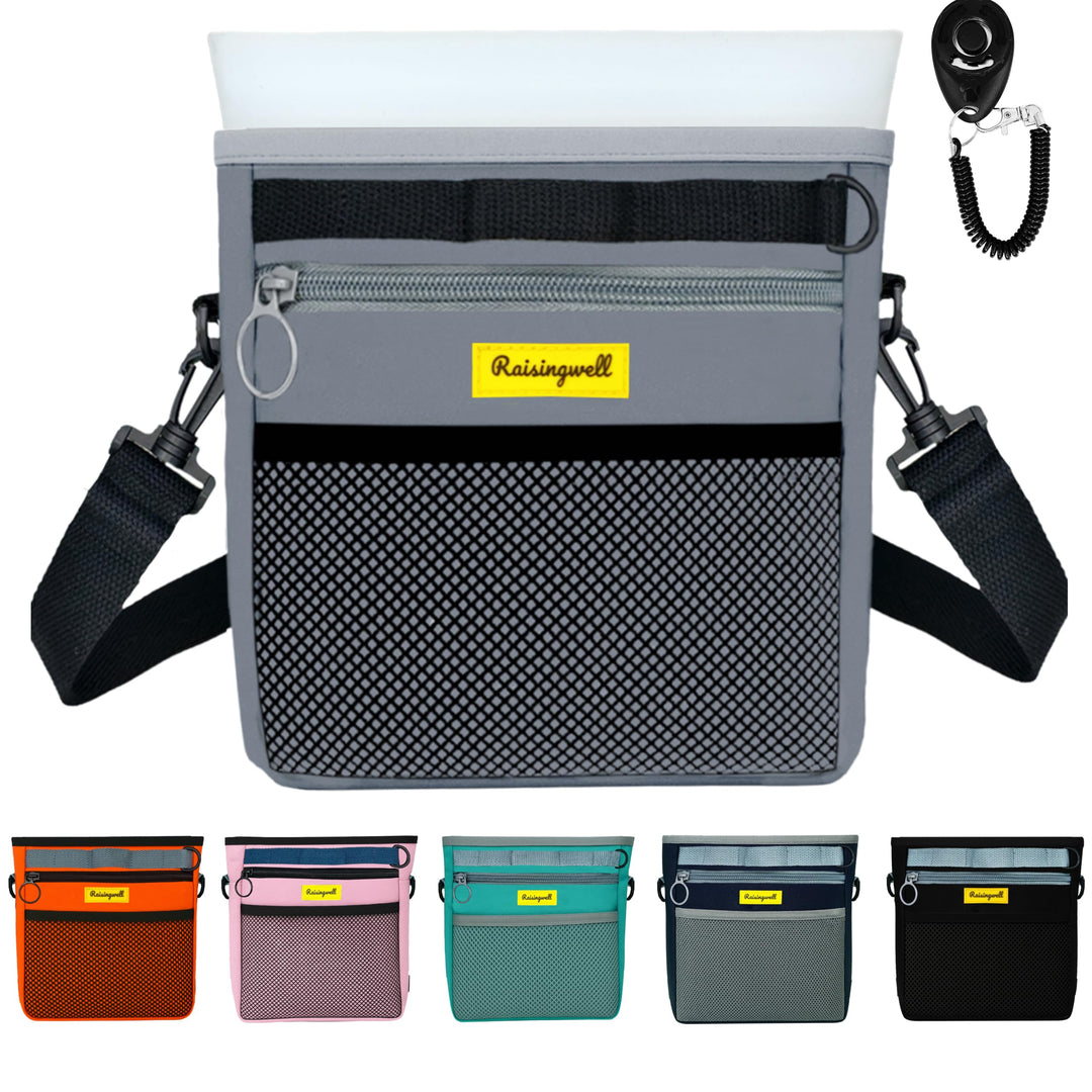 Raisingwell Leckerlitasche für Hunde, Multifunktions-Gassi Tasche mit Silikonbeutel, Futterbeutel fü