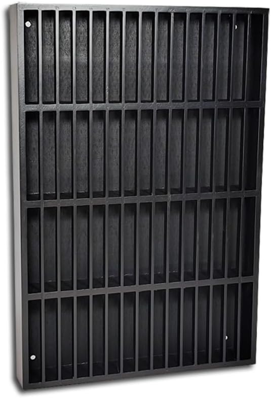 Protected MC Kassetten Holzregal schwarz