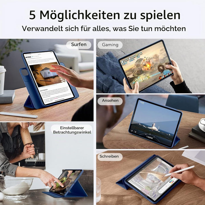 ESR Hybrid Hülle für iPad Pro 12.9 Hülle (2022/2021), iPad Pro 12.9 Case mit Pencil Halter, 12,9 Zol