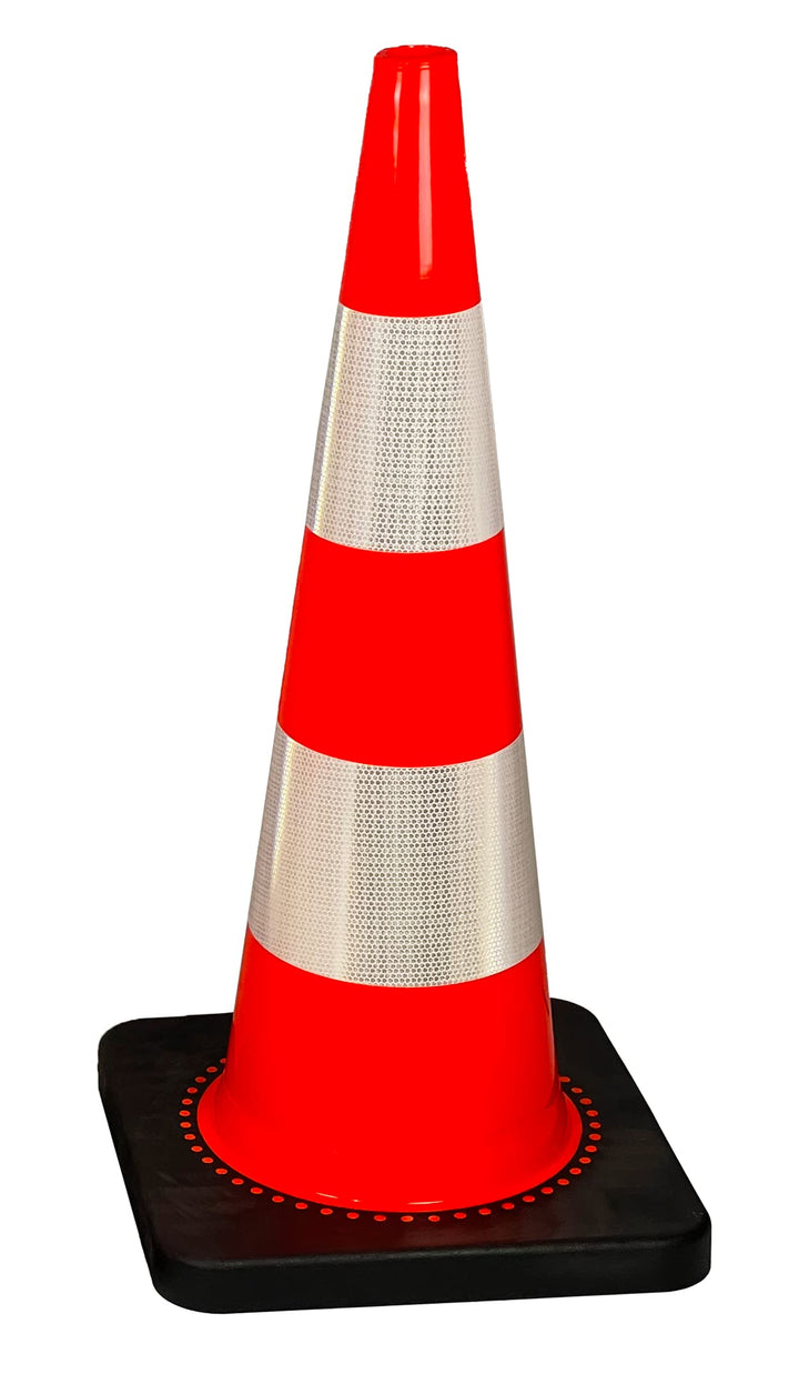 Leitkegel, Warnkegel 90cm (900 mm) gross, orange mit 2 reflektierenden Folienstreifen RA2/C