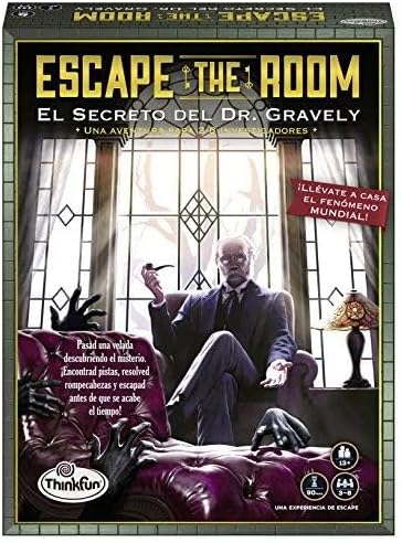 ThinkFun 76311, Escape The Room: Dr. Gravely, Brettspiel, spanische Version, 3-8 Spieler, empfohlene