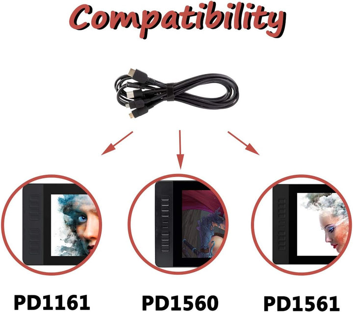GAOMON 3 in 1 Kabel für PD1560 Pen Display