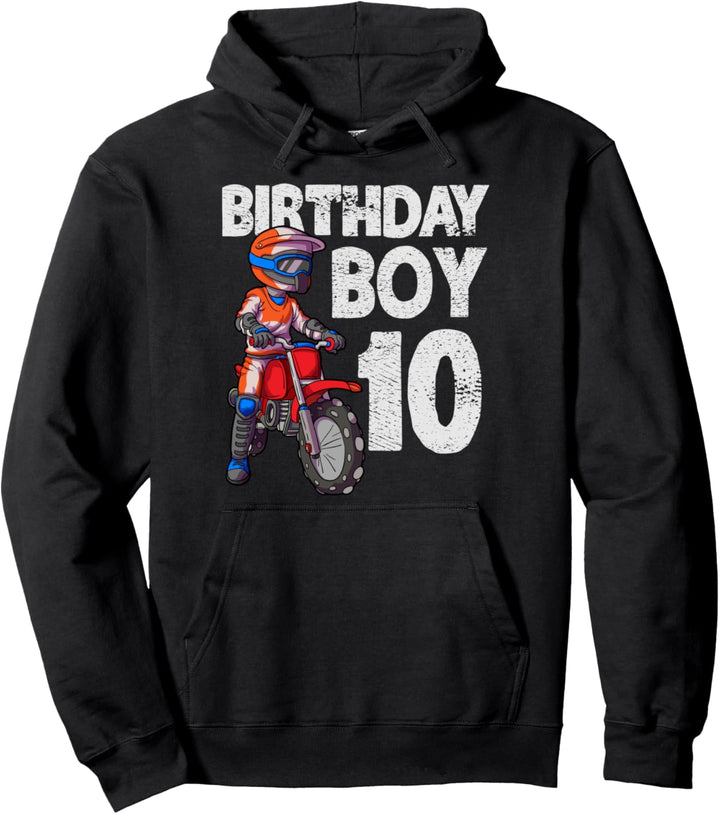 Motocross 10. Geburtstag MX 10 Jahre alt Dirt Bike Geburtsta Pullover Hoodie