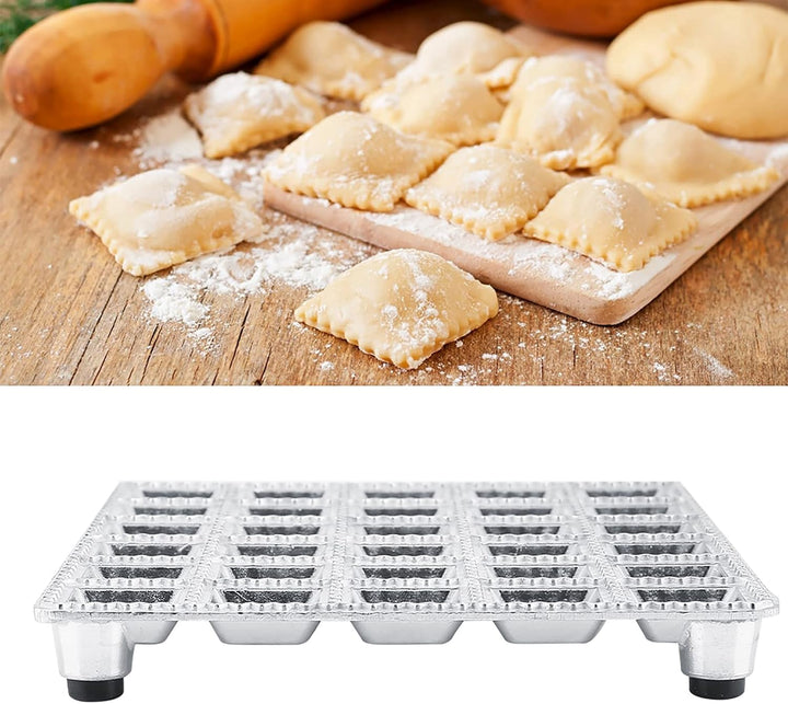 30 Löcher Knödelform, Edelstahlknödelhersteller Ravioli-Hersteller Pelmeni-Hersteller Knödelform, mü